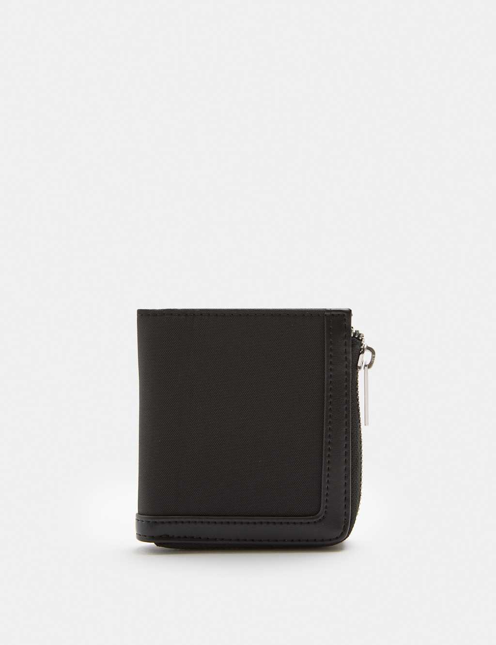 M&S Men's Bi-fold Zip Wallet - Black