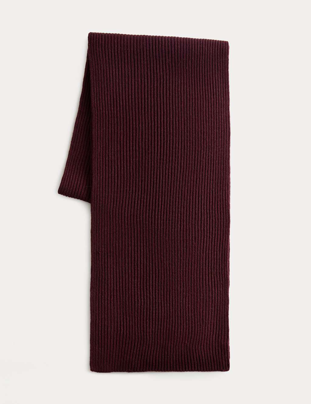 M&S Knitted Scarf Dark Burgundy