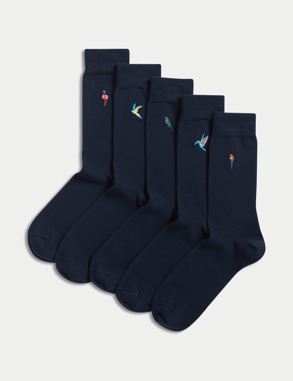 5pk Cool & Fresh™ Birds Cotton Rich Socks
