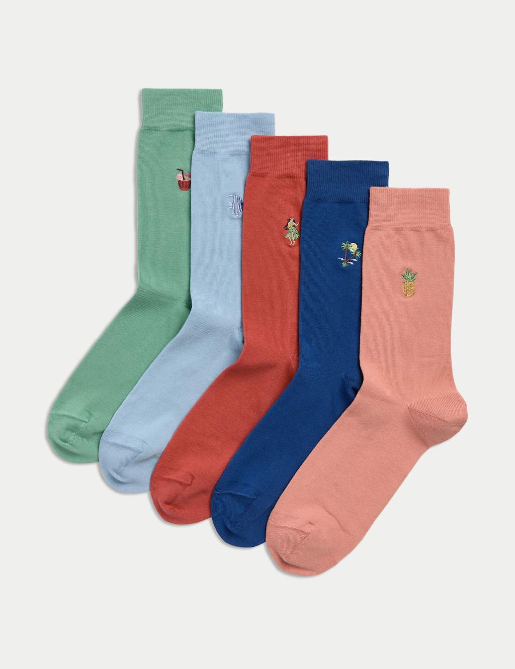 5pk Cool & Fresh™ Hawaiian Cotton Rich Socks