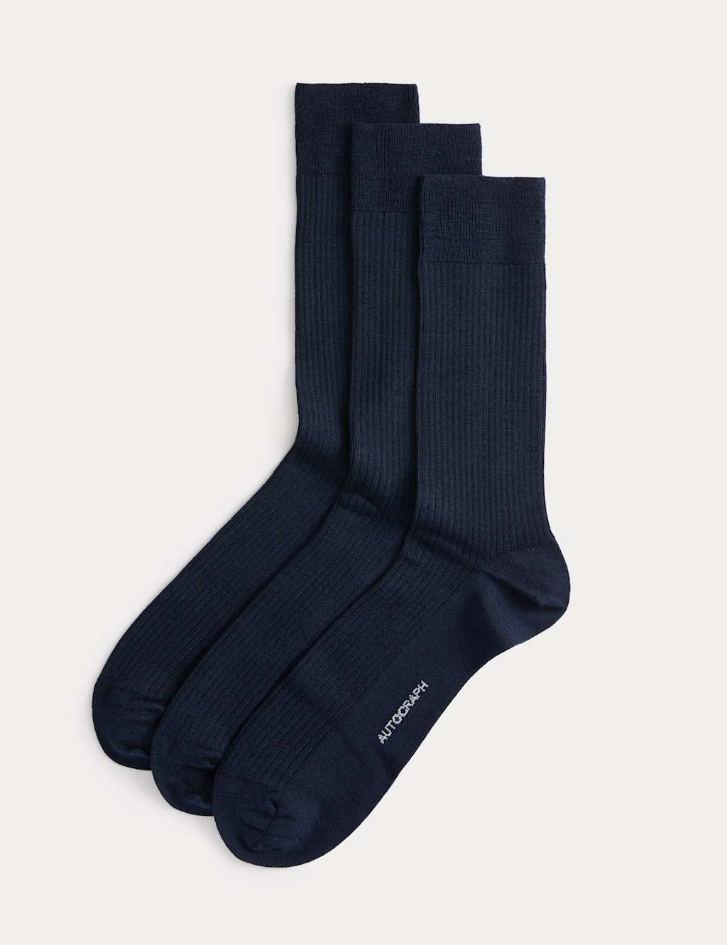 Autograph 3pk Merino Wool with Cashmere Socks Dark Navy