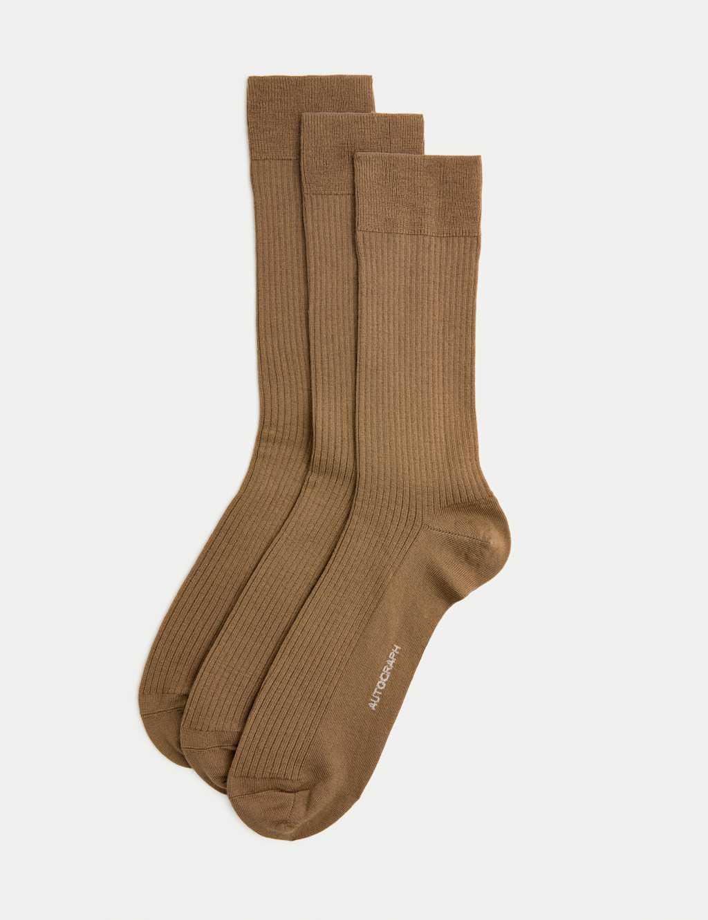 Autograph 3pk Merino Wool with Cashmere Socks Brown