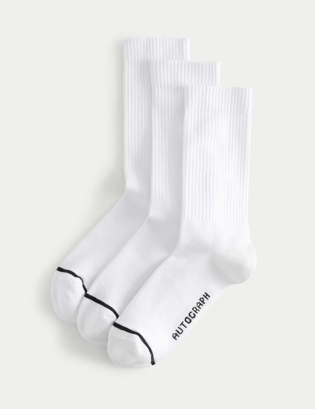 Autograph Men's 3 Pack Pima Cotton Rich Socks - 6-8 ½ - White