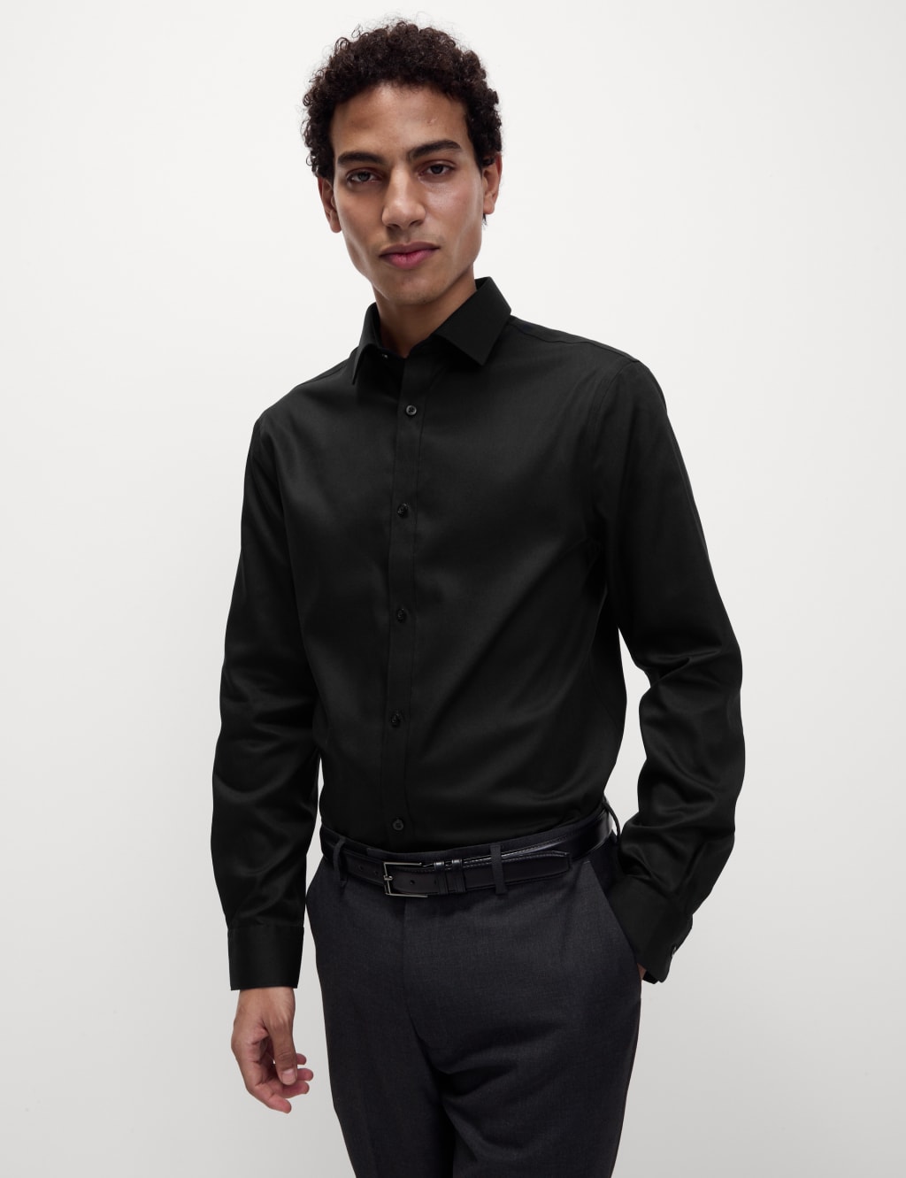 Men s Black Formal Shirts at M S