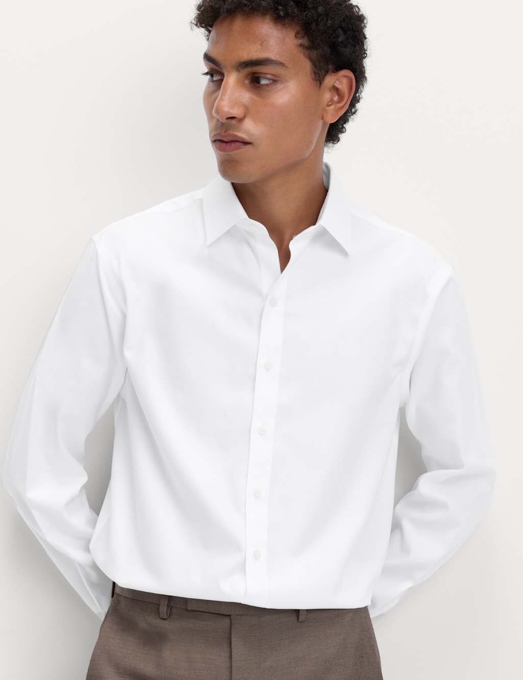 M&S Regular Fit Ultimate Non Iron Shirt White