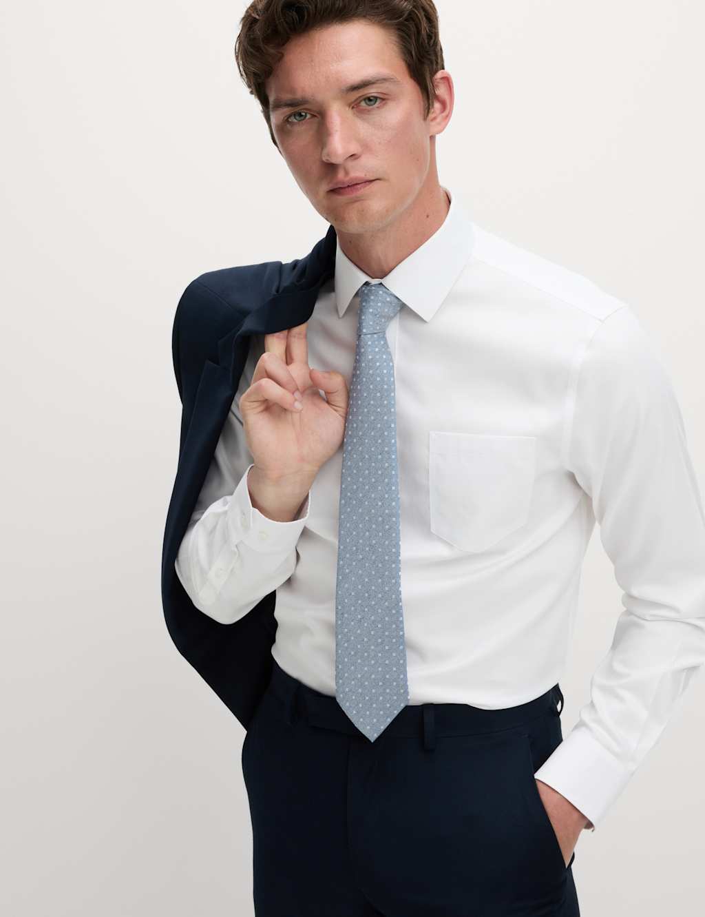 M&S Regular Fit Ultimate Non Iron Cotton Shirt White