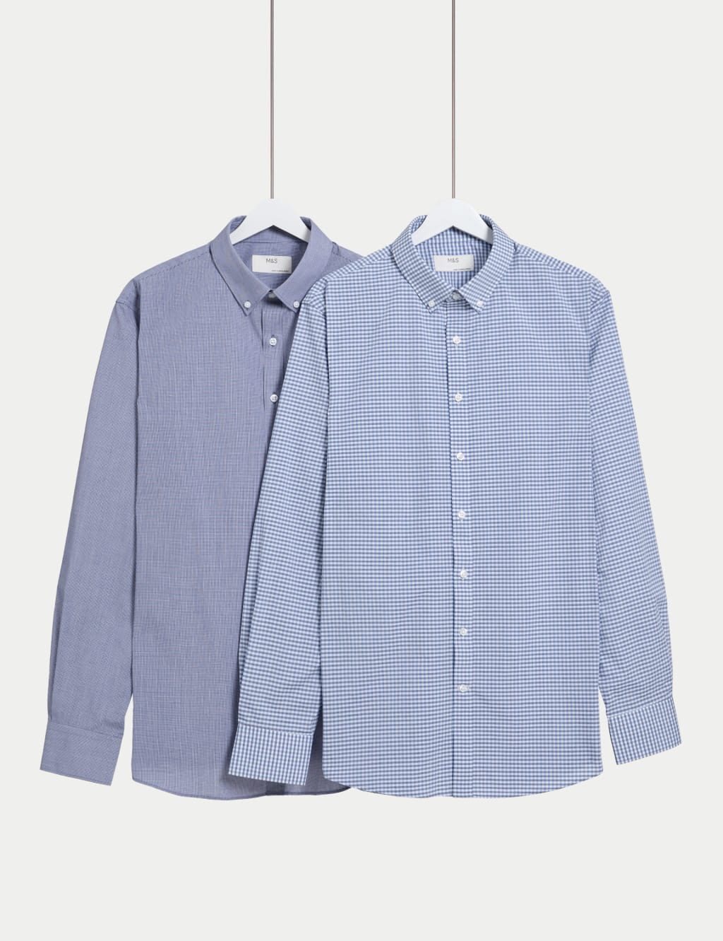 2pk Regular Fit Easy Iron Check Shirts