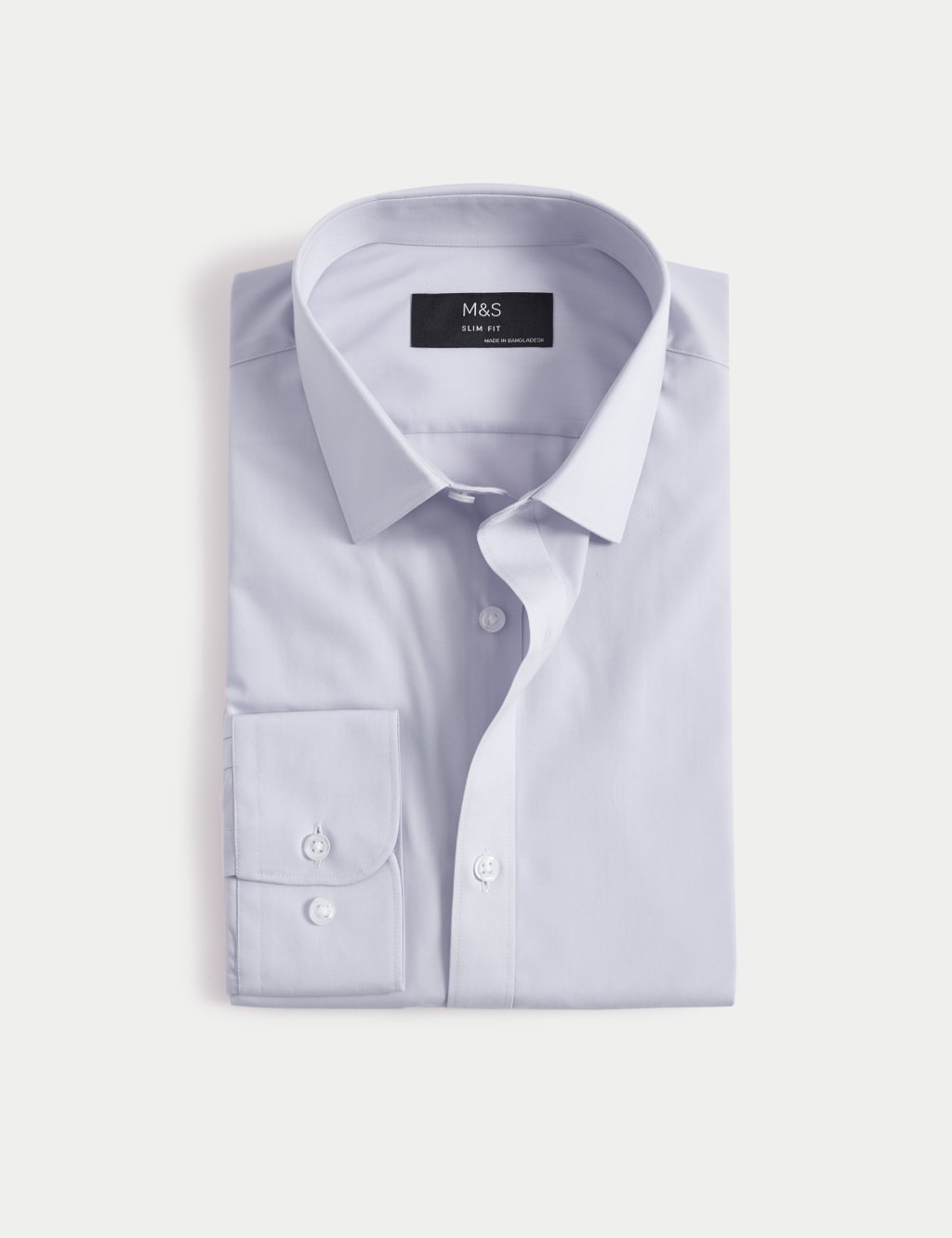 Slim Fit Easy Iron Cotton Blend Shirt