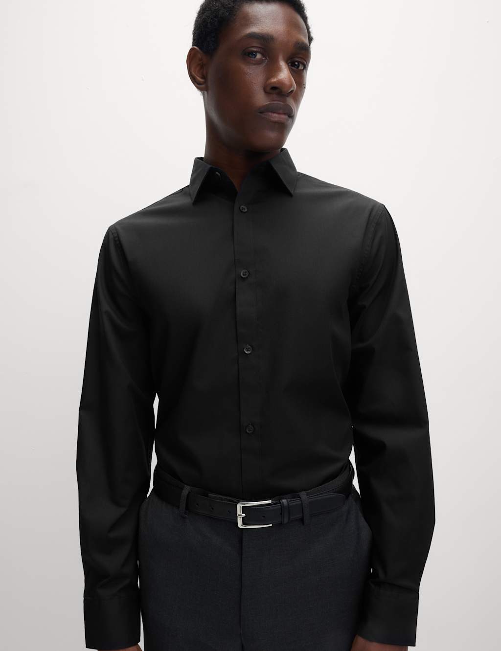 Regular Fit Easy Iron Cotton Blend Shirt