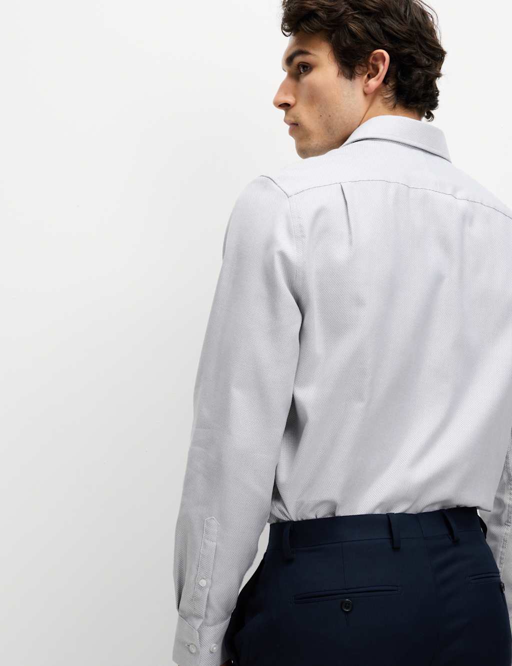 Regular Fit Luxury Pure Cotton Textured Shirt