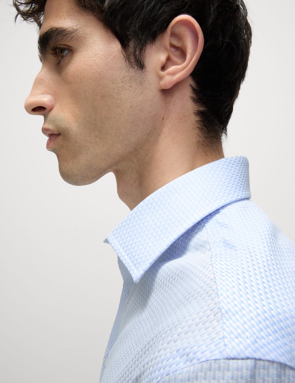 Regular Fit Luxury Pure Cotton Textured Shirt