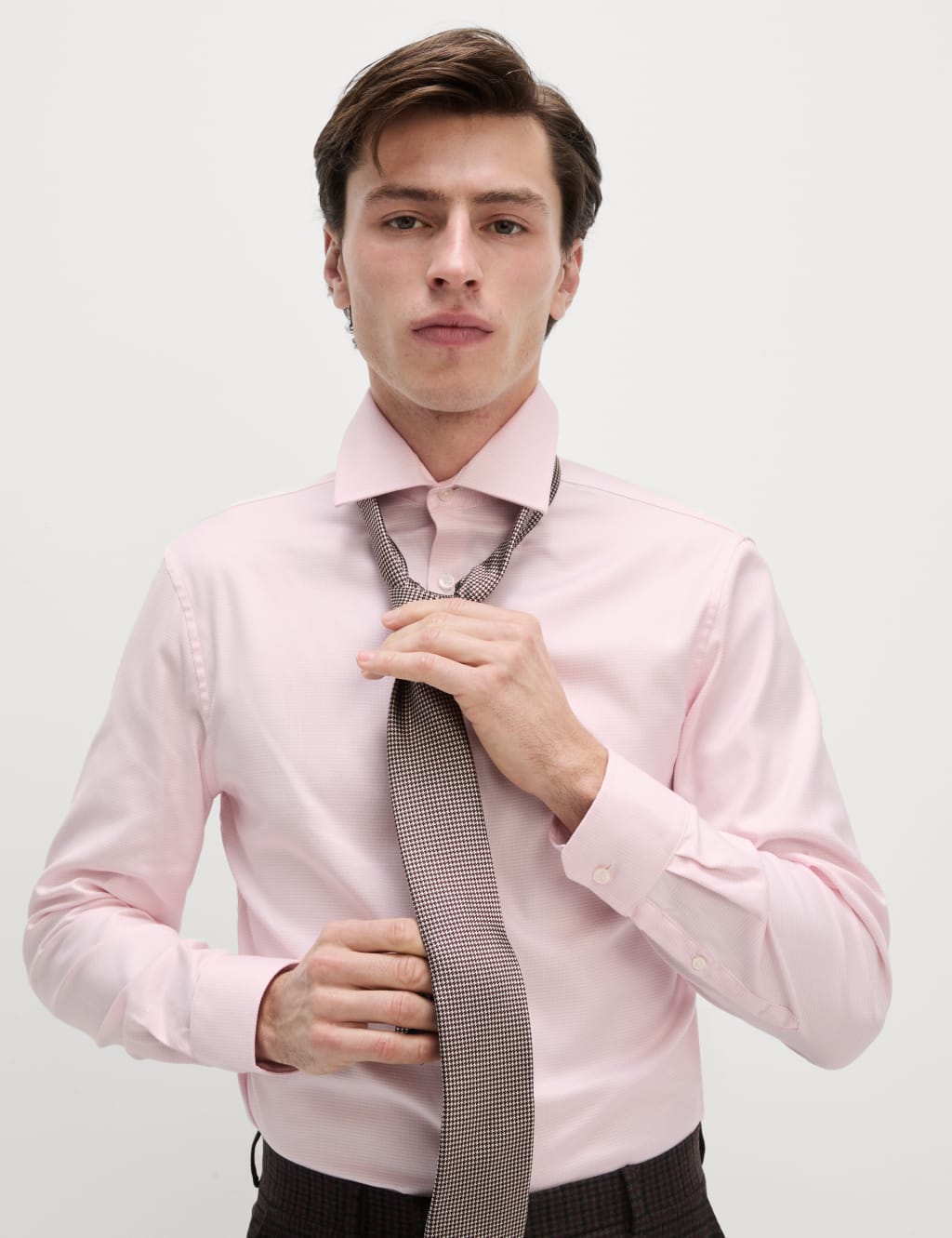 Tailored Fit Luxury Pure Cotton Textured Shirt