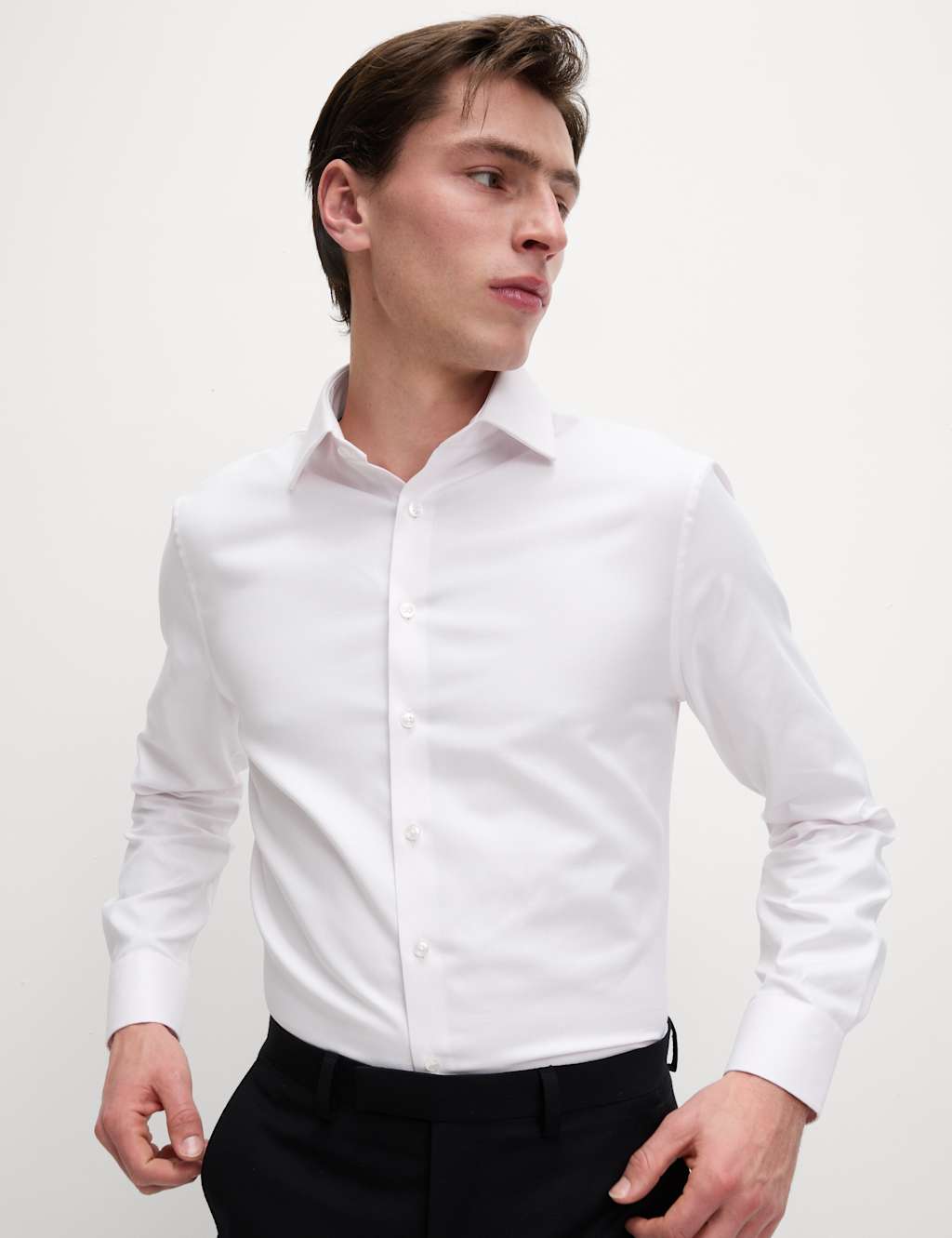 Tailored Fit Luxury Cotton Twill Shirt