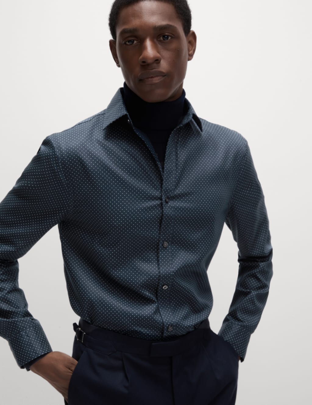 Mens polka dot dress shirt best sale