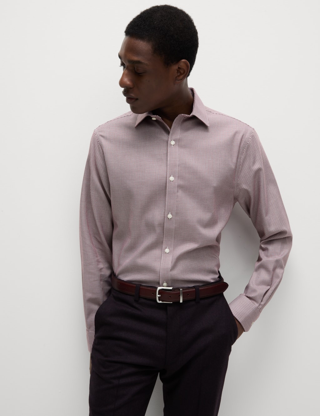 Mens red dress shirts store
