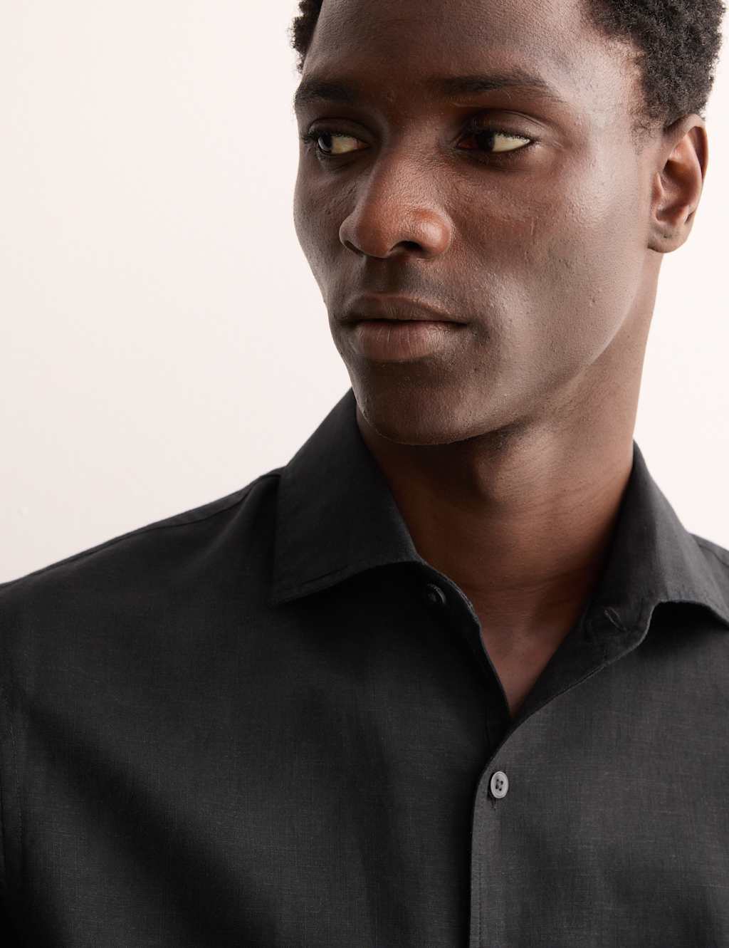 Regular Fit Luxury Linen Cotton Blend Short Sleeve Shirt