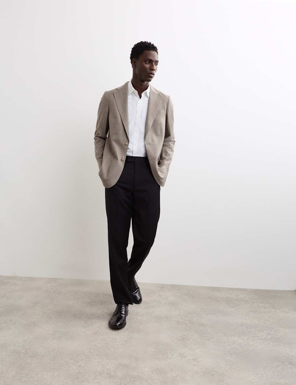 JAEGER Regular Fit Pure Cotton Luxury Oxford Shirt White