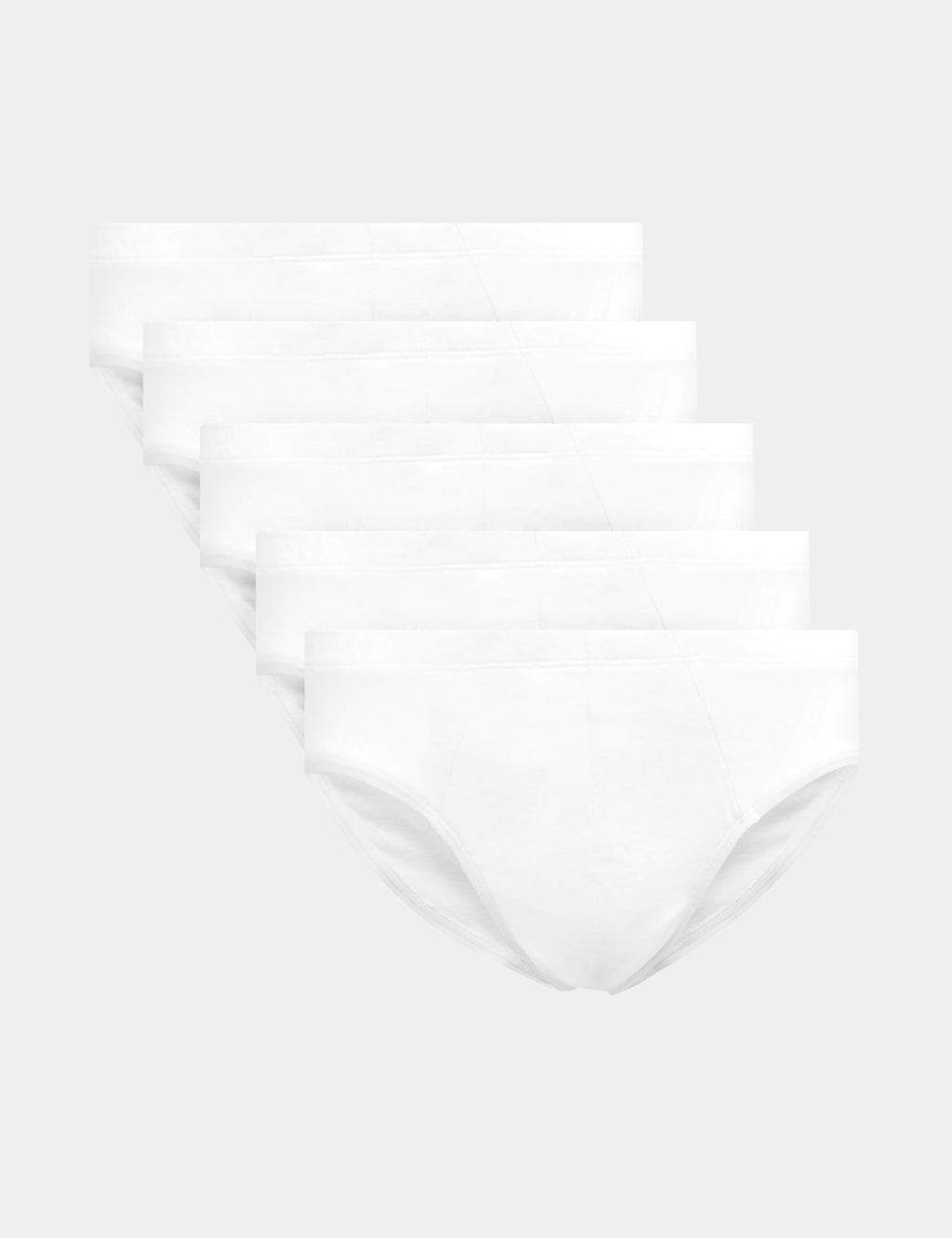 M&S Men's 5 Pack Pure Cotton Cool & Fresh Slips - 2XL - White