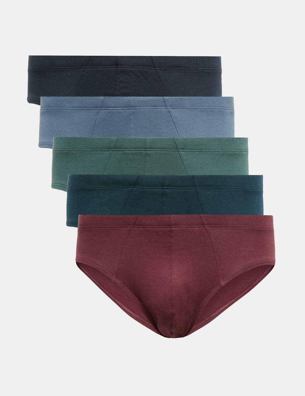 M&S Men's 5 Pack Pure Cotton Slips - 2XL - Multi
