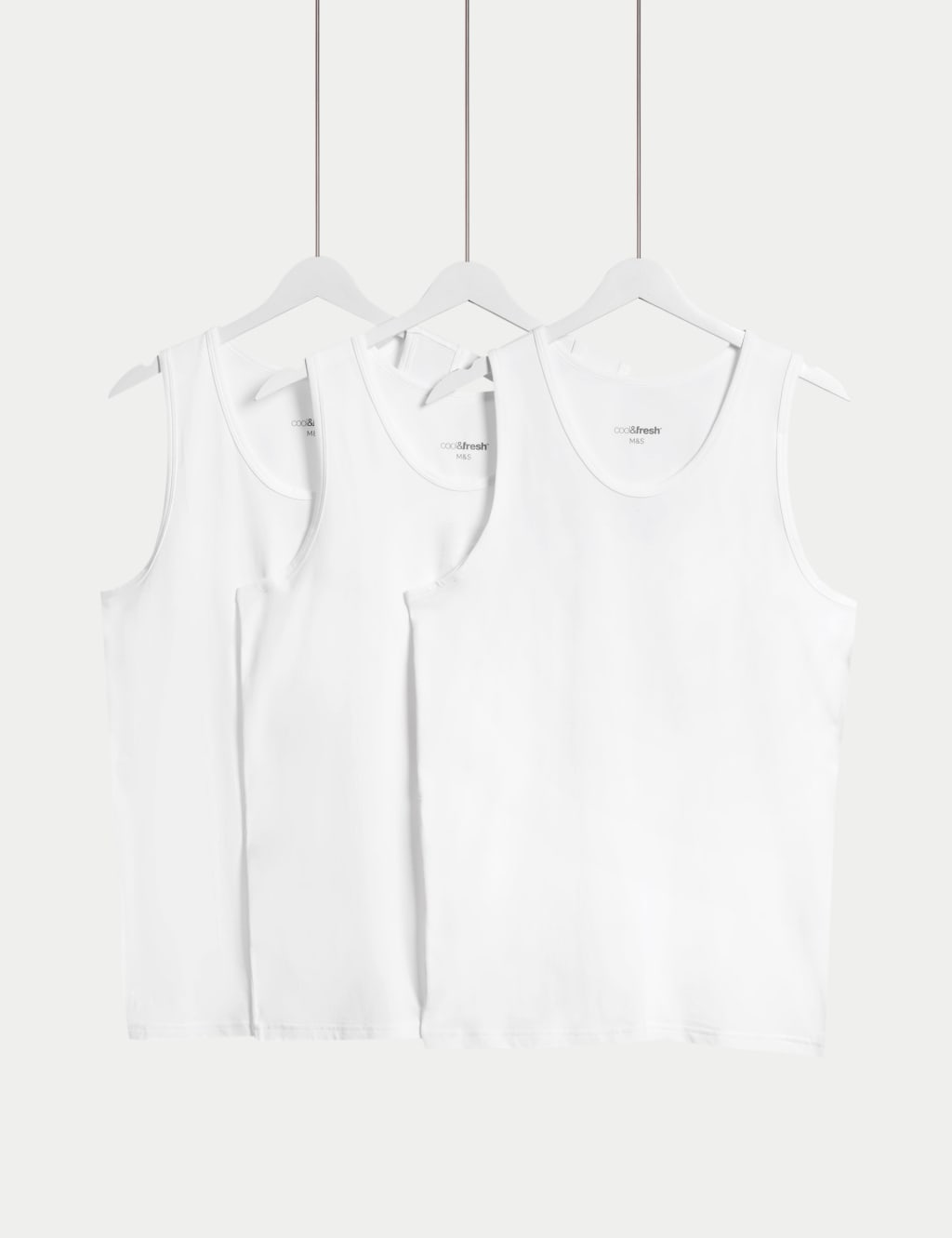3pk Cotton Stretch Cool & Fresh™ Vests