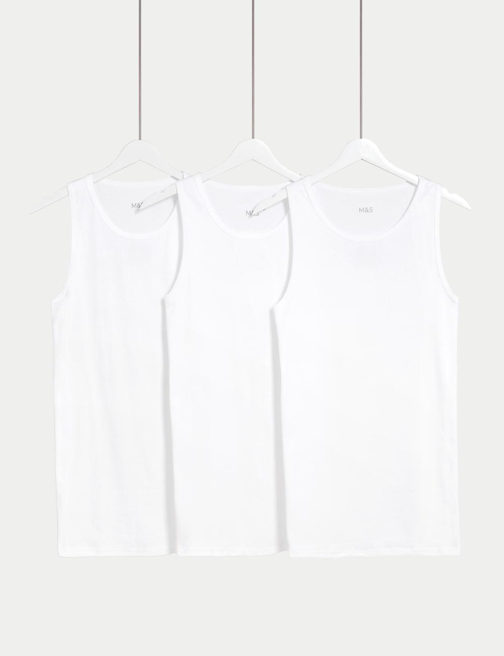 3pk Essential Cotton Sleeveless Vests