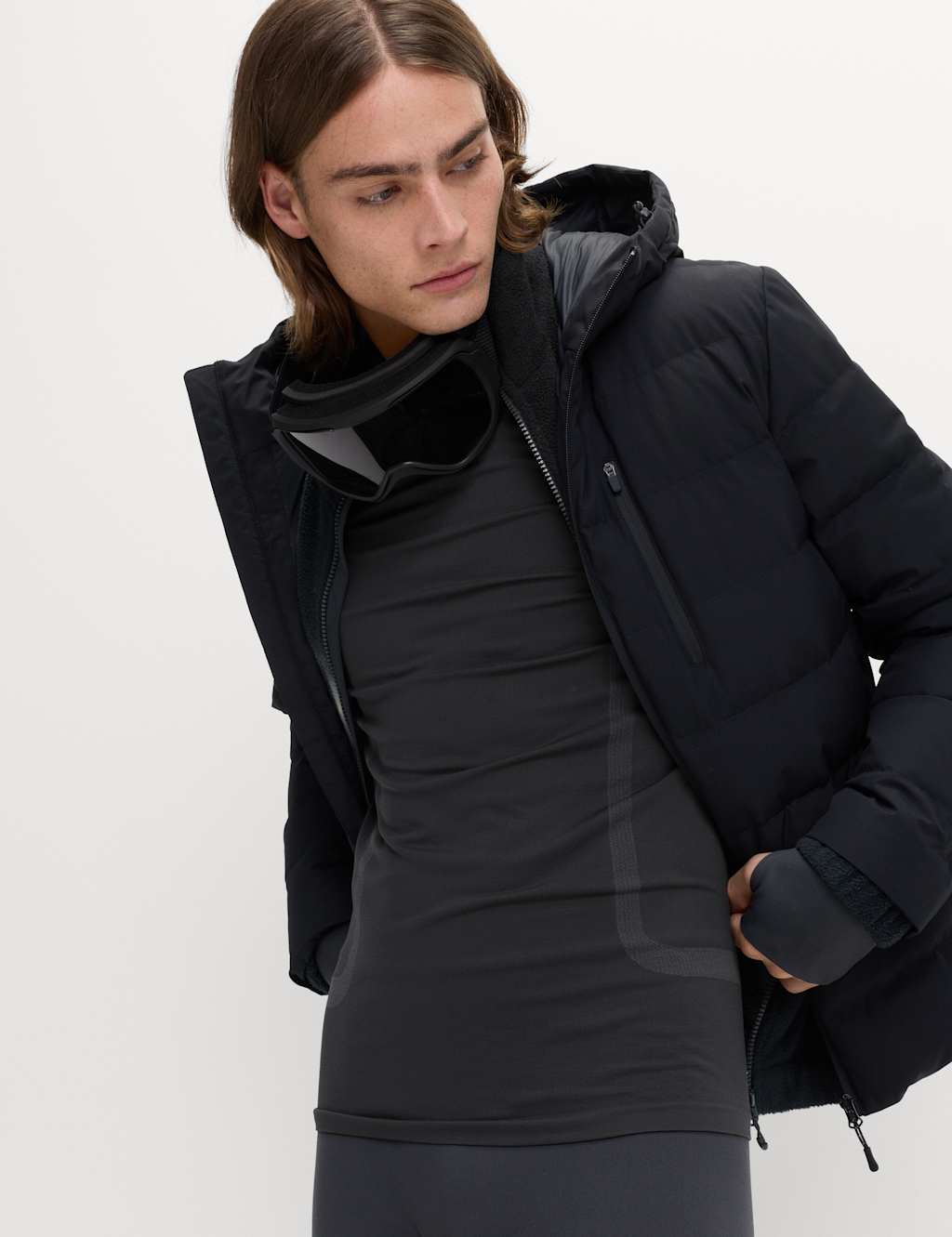 Goodmove Ski Long Sleeve Thermal Top Dark Grey