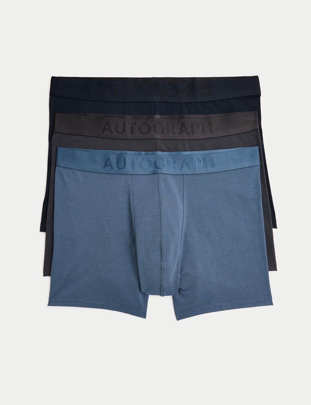 Autograph 3pk Supima Cotton Modal Supersoft Trunk Box Blue Mix