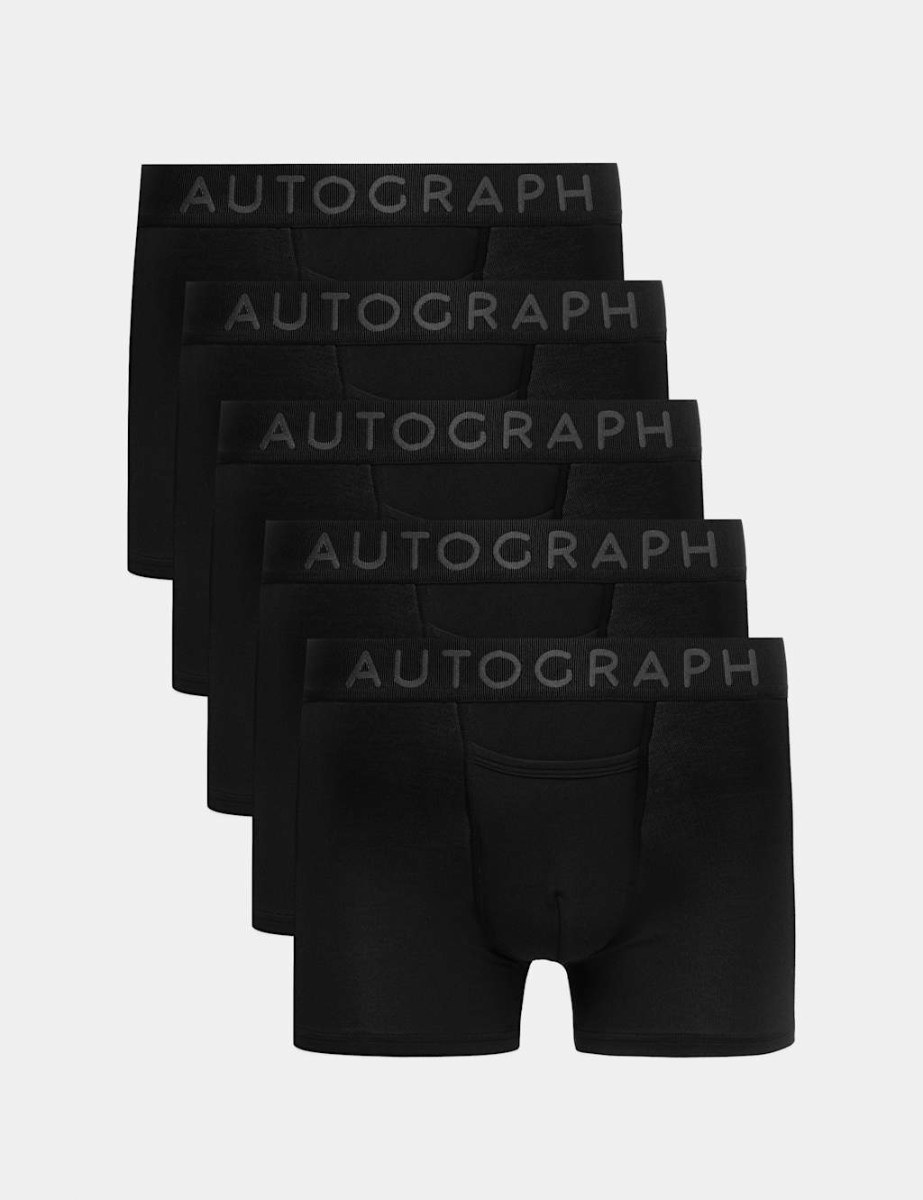 Autograph Men's 3 Pack Modal Stretch 360 Flex Horizontal Fly Trunks - S - Black