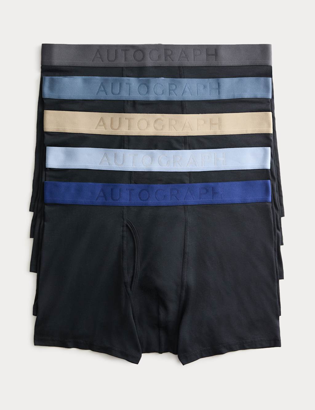 Autograph Men's 5 Pack Supima Cotton Modal Trunks - M - Black