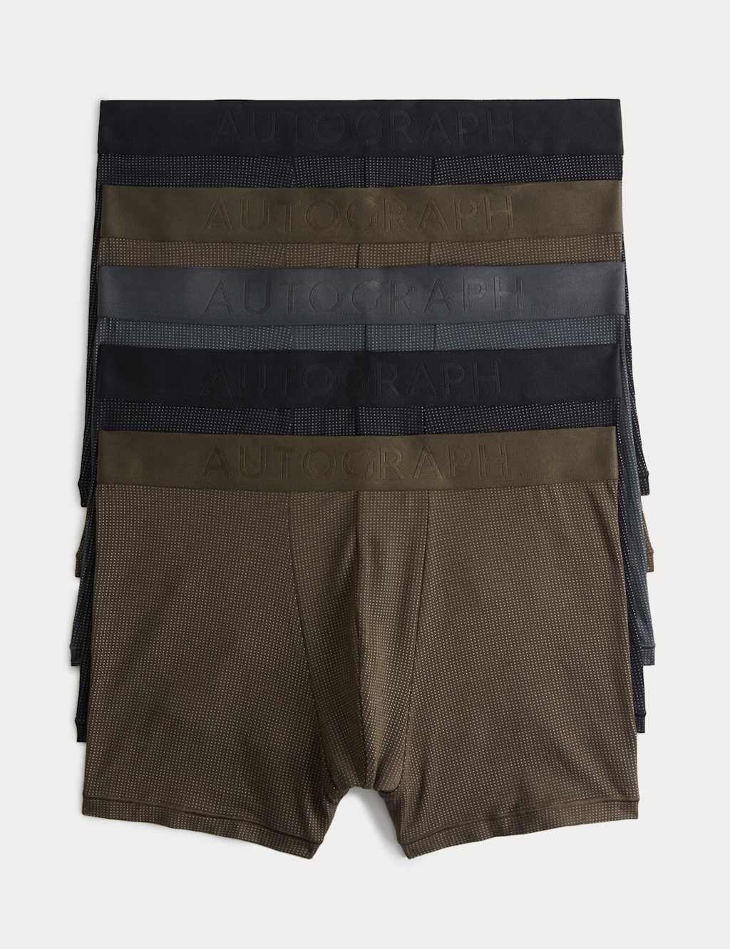 Autograph Men's 5 Pack Modal Stretch 360 Flex Trunks - M - Black Mix
