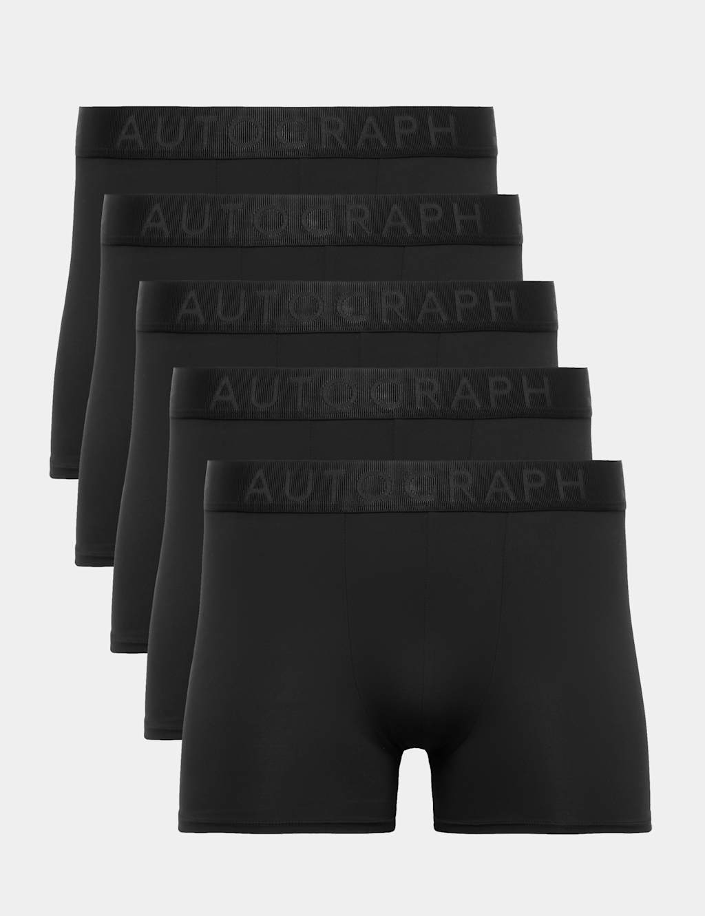 Autograph Men's 5 Pack Ultrasoft Trunks - L - Black
