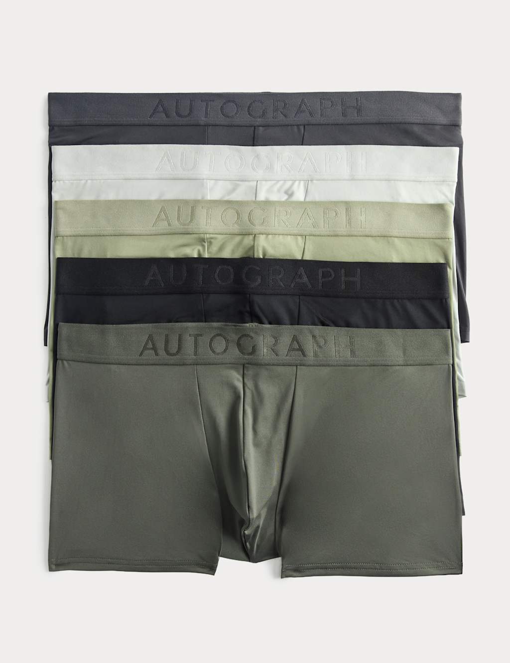 Autograph Men's 5 Pack Microskin Seasonal Plain Hipsters - L - Multi