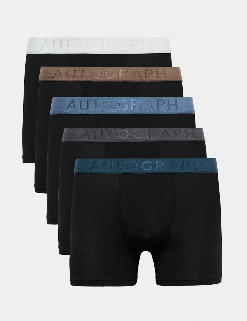 Autograph Men's 5 Pack Supersoft Hipsters - M - Black Mix
