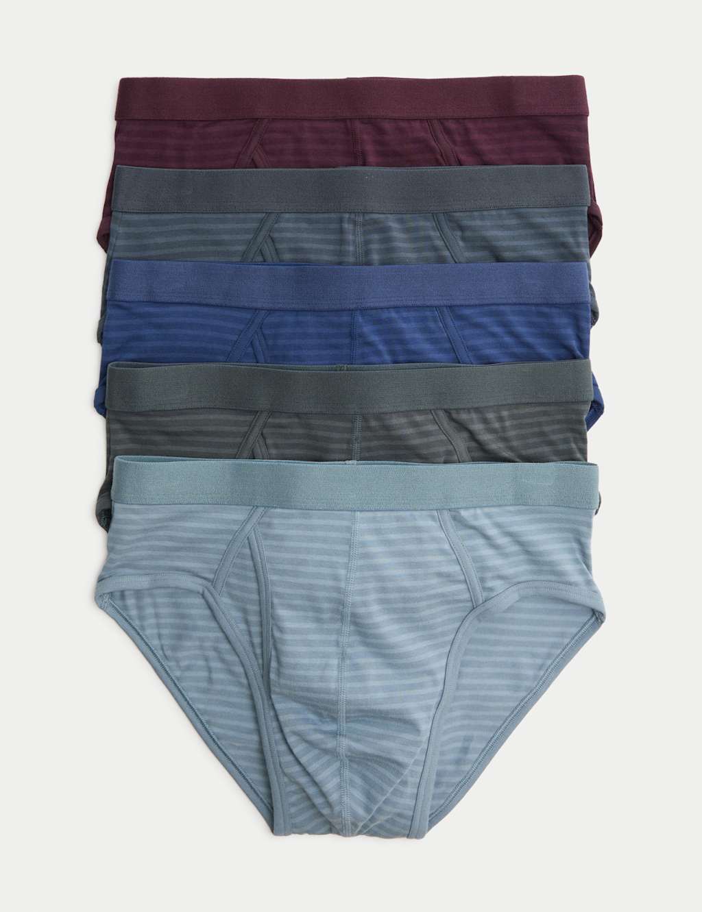 M&S 5pk Cotton Stretch Cool & Fresh Briefs Multi