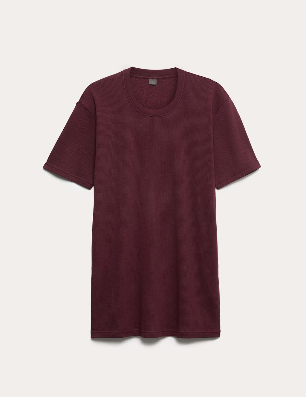 M&S Heatgen Medium Thermal Short Sleeve Top Burgundy