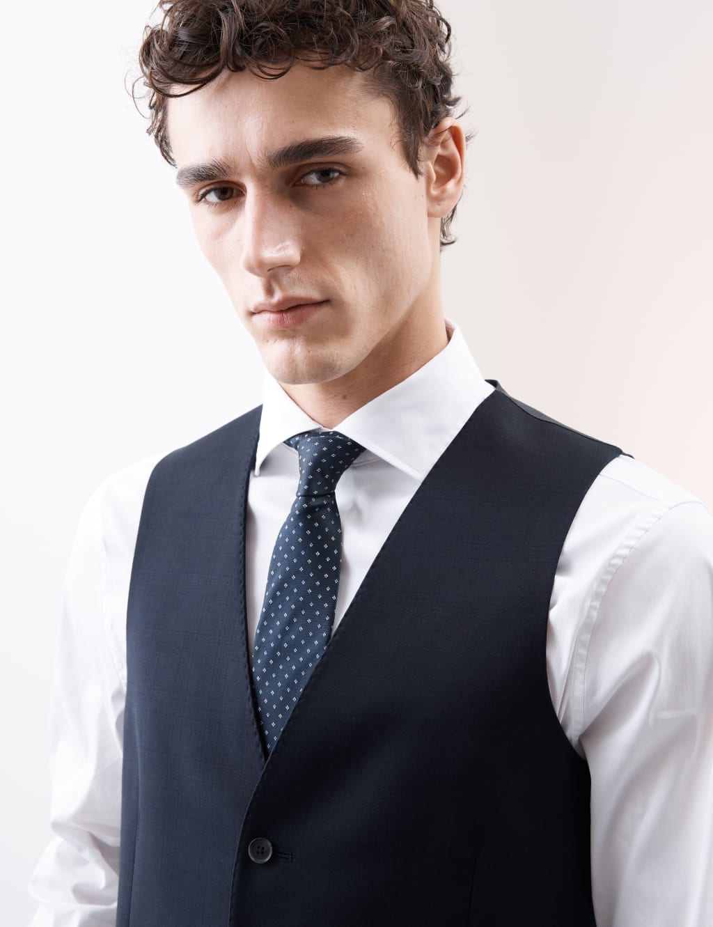Pure Wool Check Waistcoat