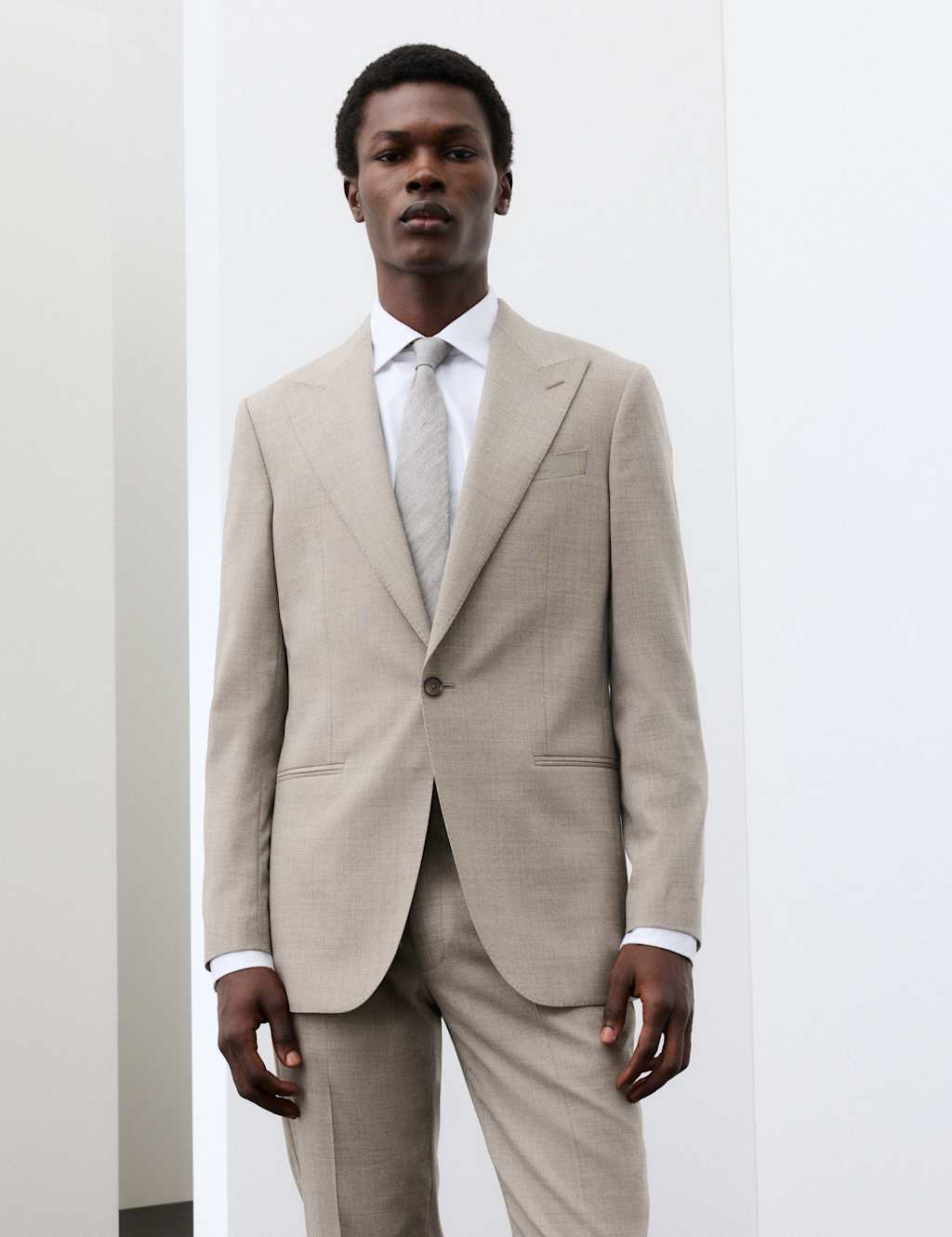 Autograph Men's Tailored Fit Wool Blend Suit Jacket - 40 - Neutral