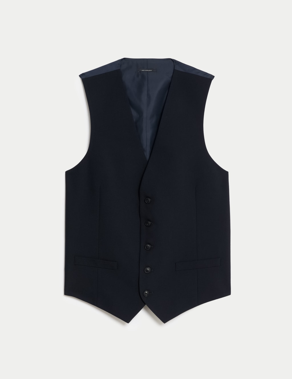 M&S Regular Fit Machine Washable Waistcoat Navy