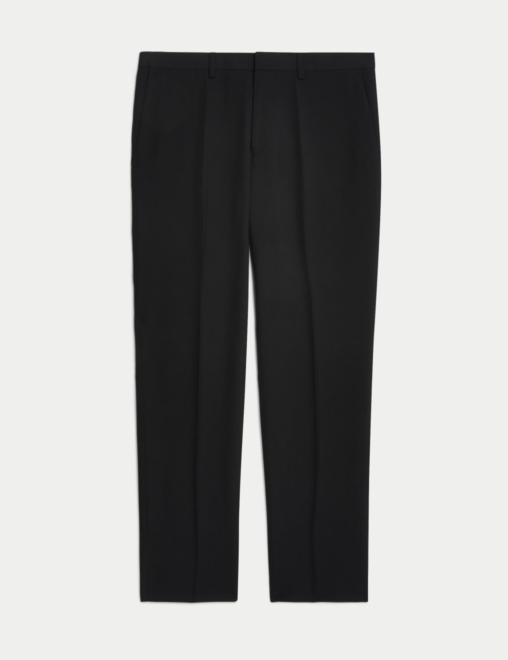 M&S Men's Slim Fit Machine Washable Suit Trousers - 32 - Black