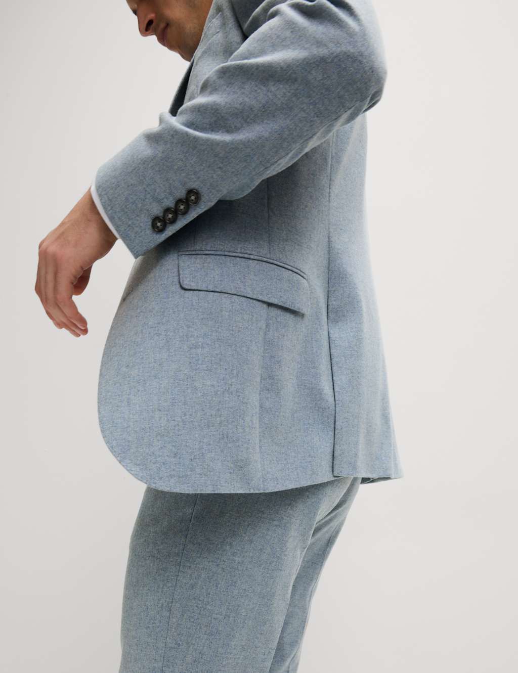 Tailored Fit Wool Rich Tweed Suit Jacket
