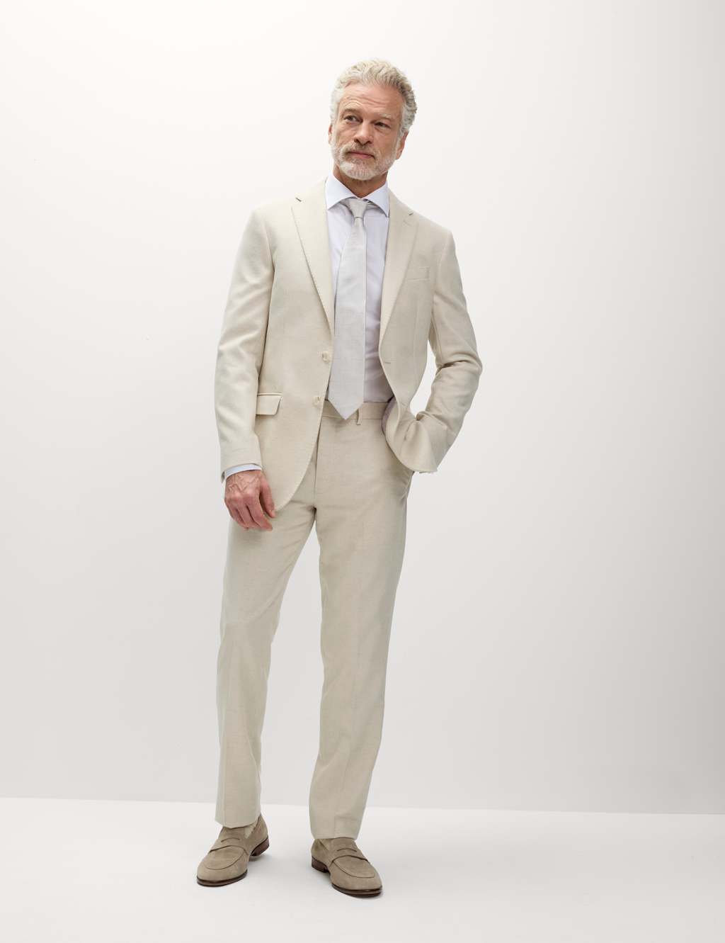 Tailored Fit Wool Rich Tweed Suit Jacket