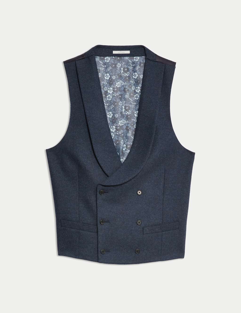Wool Blend Double Breasted Waistcoat