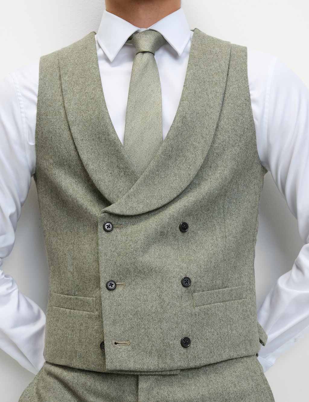 Tailored Fit Wool Rich Tweed Suit 8 of 9