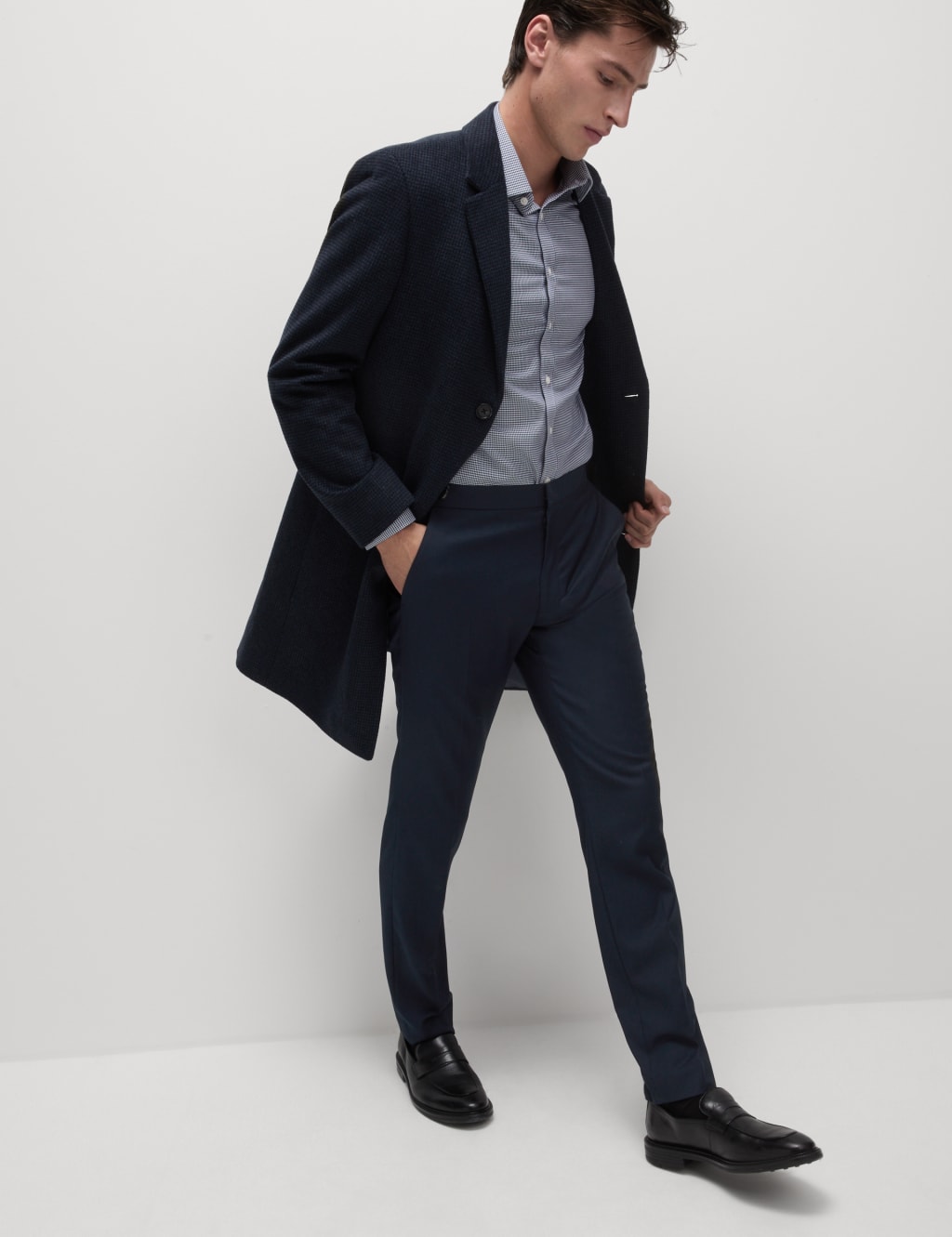 Slim Fit Elasticated Suit Trousers