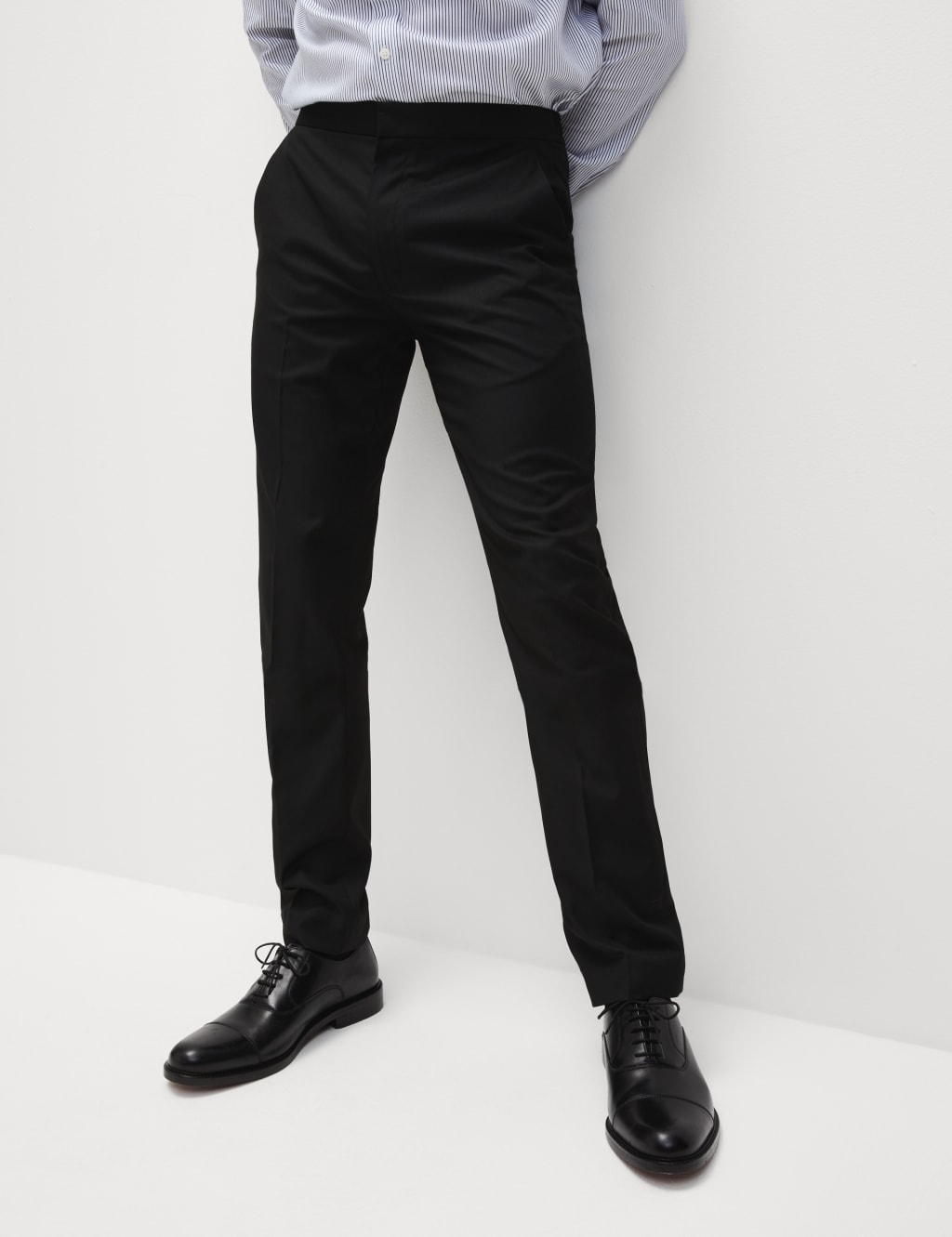 Slim Fit Elasticated Suit Trousers