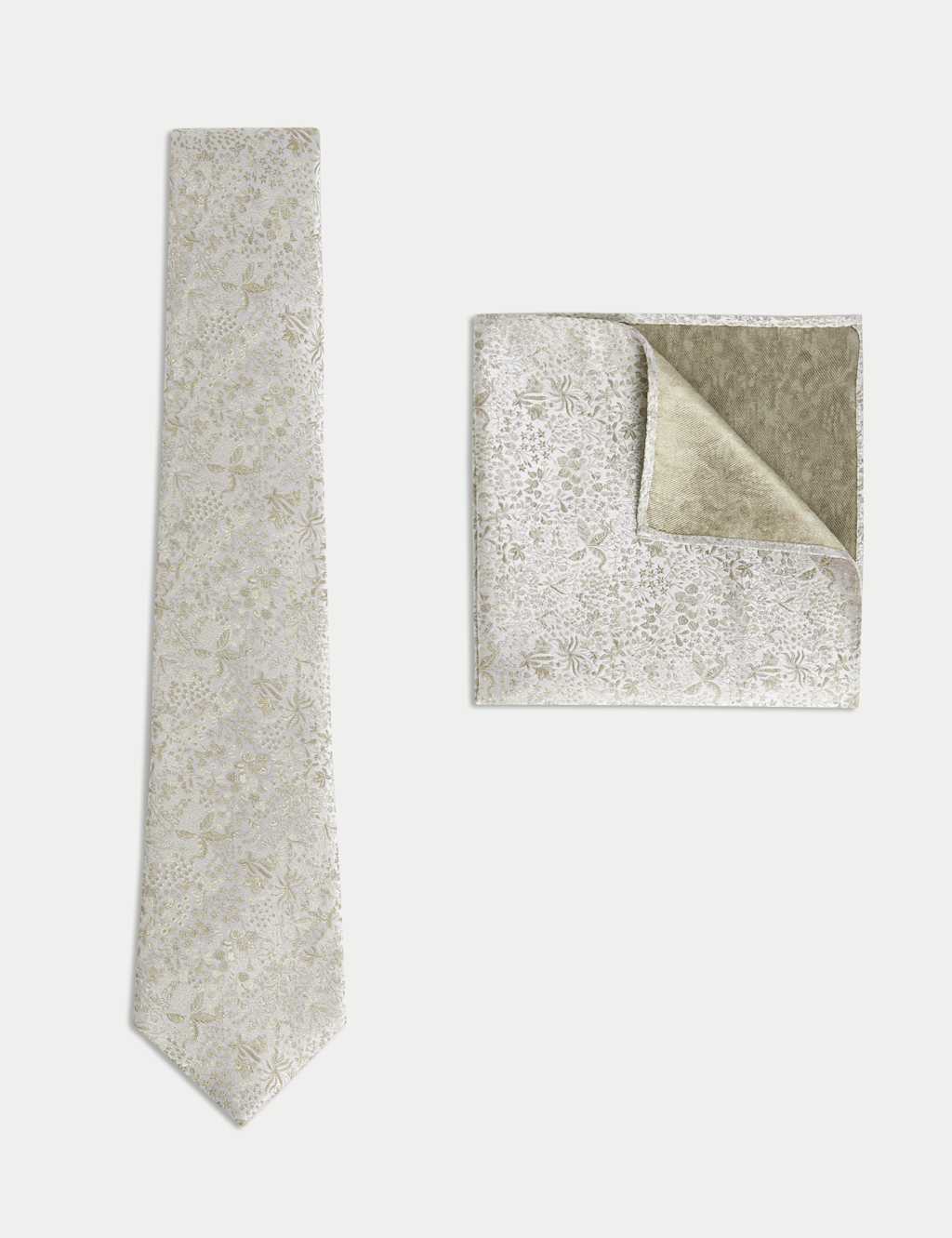 Pure Silk Jacquard Tie & Pocket Square Set