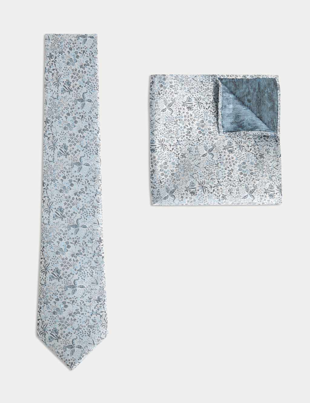 Pure Silk Jacquard Tie & Pocket Square Set