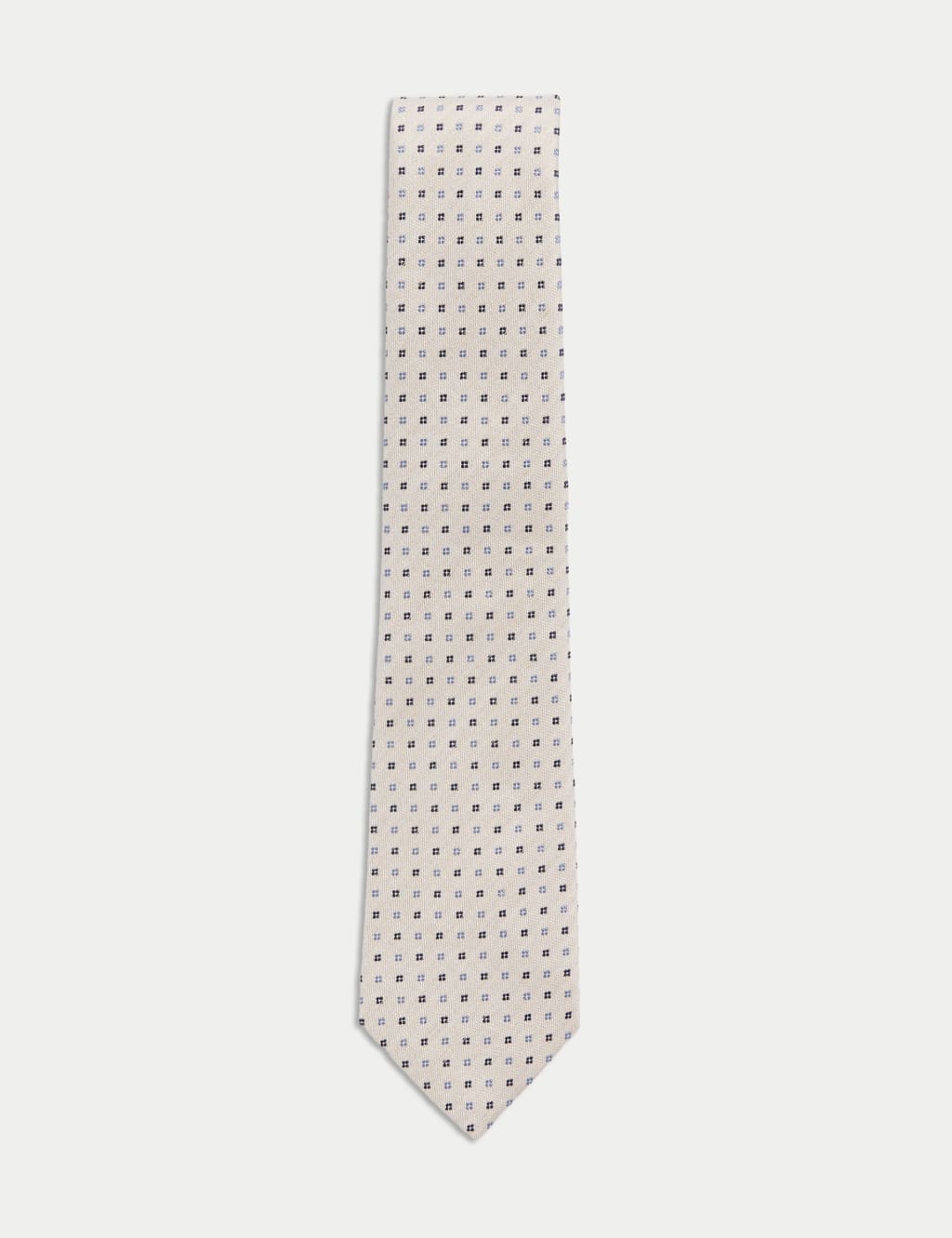 Silk Rich Geometric Tie with Linen