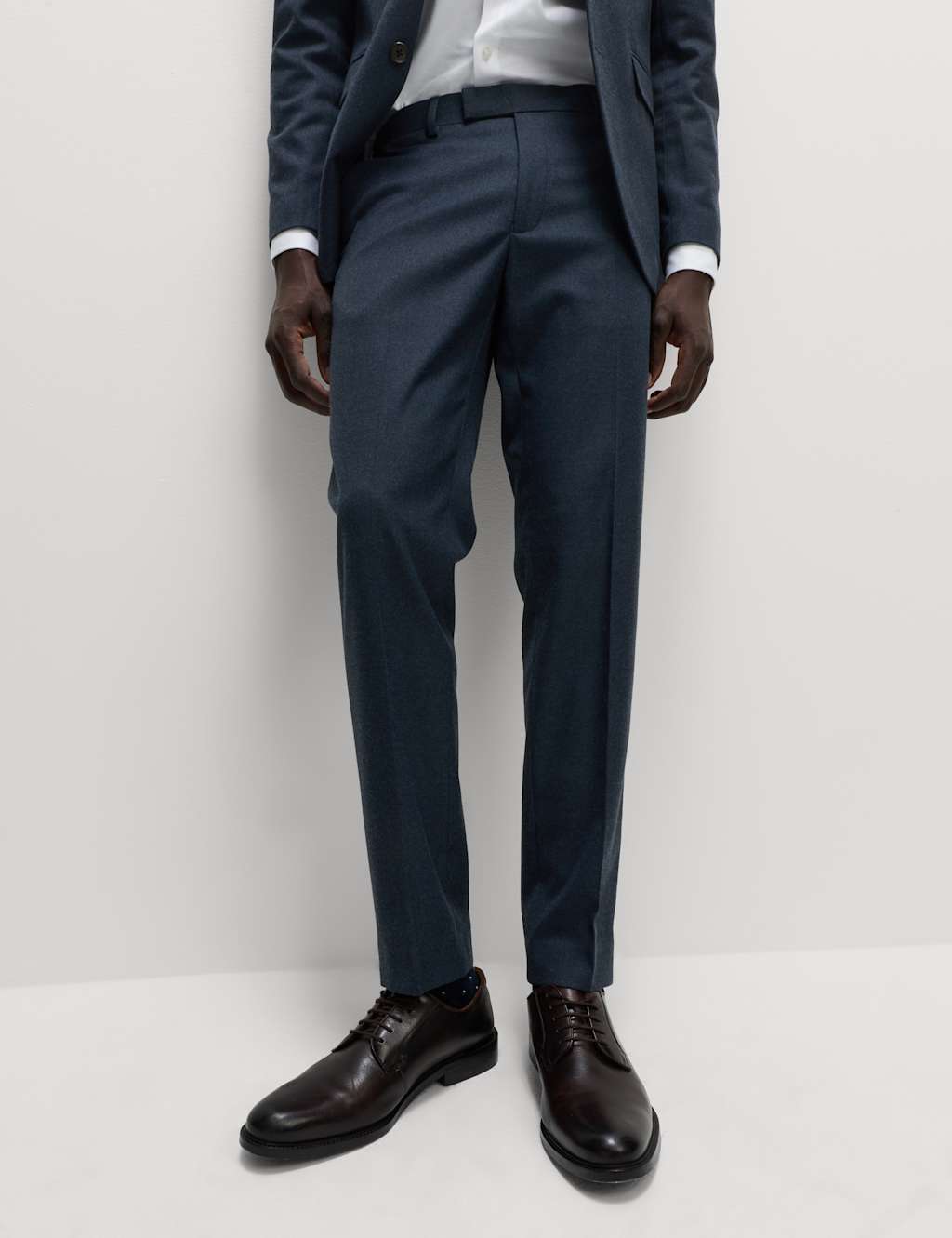 M&S Slim Fit Suit Trousers Denim