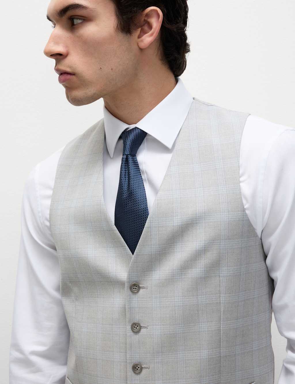 Tailored Fit Check Waistcoat